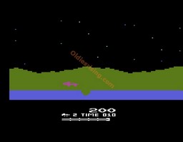 une photo d'Ã©cran de Moon Patrol sur Atari 2600